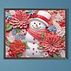 >SALE<5D DIY Partial Special Shaped Drill Diamond Painting Snowman-Red Decor 40x50cm