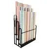[US Local Warehouse] Fabric Roll Storage Rack 3 Tier Car Window Film Display Rack Adjustable Height Metal Vinyl Roll Storage Stand Detachable Fabric Display Organizer for Leather Rolls/Window Film/Wallpaper
