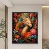 >SALE<Full Embroidery Eco-cotton Thread 11CT Print Flower Dragon Cross Stitch 50x60cm