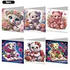 (US Local)6PCS Bear DIY Diamond Art Greeting Cards Congratulations Cards & Gifts