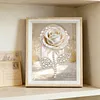 (17x22cm)Rose DIY Pearl Painting Art Kits for Adults Home Wall Decor Pearl Art Painting With Wooden Frame