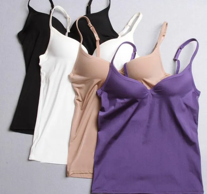 Brownm Brownm Screen Batch B129 Burst Silk Slip Sling Mold Cup Bottom Vest Pajamas Multi-Color