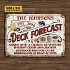 Personalized Names：Personalized Deck Forecast Sunny With A Chance - Vintage Metal Tin Signs/Wooden Signs