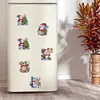 (US Local)6PCS  Xmas DIY Crystal Refrigerator Magnet for Decor (Christmas Snowman)