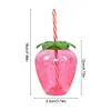 3/6pcs Drinking Cup 500ml Pineapple/Strawberry Shape Creative Beach Party Favors