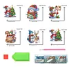 (US Local)6PCS  Xmas DIY Crystal Refrigerator Magnet for Decor (Christmas Snowman)