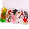 45pcs Fishing Lures Kit Soft and Hard Bait Hooks Swivels for Bass Pike Crank