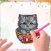(US Local)6PCS  Xmas DIY Crystal Refrigerator Magnetic for Home Decor (Cup Cat)