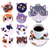 6/8Pcs Diy Diamonds Painting Coasters Cartoon Cup