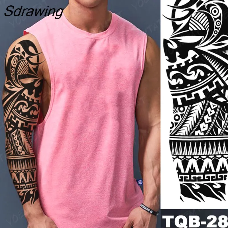 Sdrawing Arm Tattoos Phoenix Bird Crane Koi Wing Feather Waterproof Temporary Tattoo Sticker Women Men Body Art Flower Fake Tatto