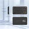 Mini Bluetooth Keyboard, Portable Wireless Keyboard with Rechargeable Backlight