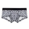 Men's Ultra-thin Mesh Ice Silk Sexy Leopard Print Boxer Briefs