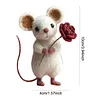 Felt Mouse Ornaments Cute Charming Handmade Valentine Felt Mice Figurines Valentines Day Gift Animal Decoration for Easter Gifts Wedding Party Supply