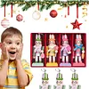 4Pcs Easter Bunny Nutcracker Cute Little Rabbit Pendant for Holiday Decoration
