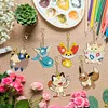 10PCS Diamond Art Keyring Pokemon Double Sided for Adult Kid Purse Handbag Decor
