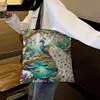 Peacock-11CT DIY Stamped Cross Stitch Shopping Bag 40*40cm/15.75*15.75in