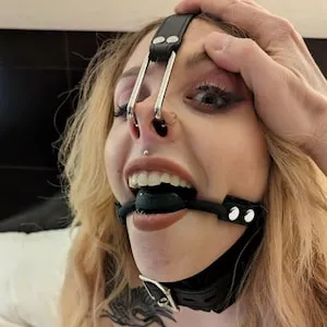 pornhint Pornhint BDSM Locking Collar Nose Hook and Silicone Ball Gag,Bondage Restraint Set Fetish Gear Role play Kinky Sex Toys Customizable
