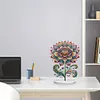 (US Local)5D DIY Special Shape Diamond Painting Desk Ornament Gorgeous Flower Decor Kit