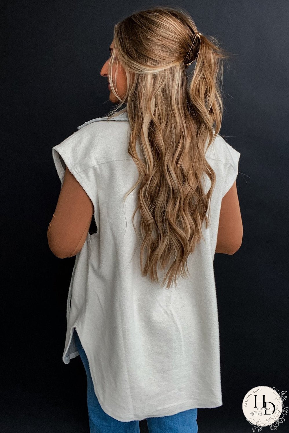 Two-Tone Denim Vest