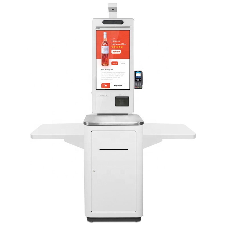 24"Pos Solution RFID Self Service Machine RFID Self Checkout Payment Kiosk For Unmanned Grocery Store /Supermarket/Shop