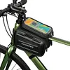3L Bicycle Front Frame Bag Support Touch Screen Bike Top Tube Bag for 7in Phones