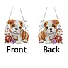 Diamond Painting Acrylic Double-side Pug Pendant Hanging Gem