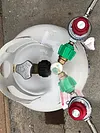 Y Splitter Adapter Propane Adapter with Gauge 2 Way Gas Adapter for Camping