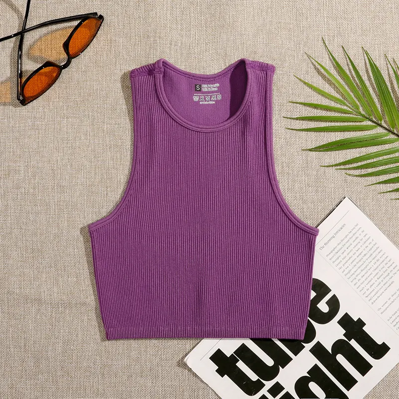 Churchf Churchf Hot Style Sports Yoga Top Nylon Fitness Running Moisture And Sweat-Breathing Seamless Knit Vest