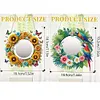 (US Local)2D Flat DIY Sunflower Parrot Hanging Mirror Diamond Art Kits Wall Door Decoratio
