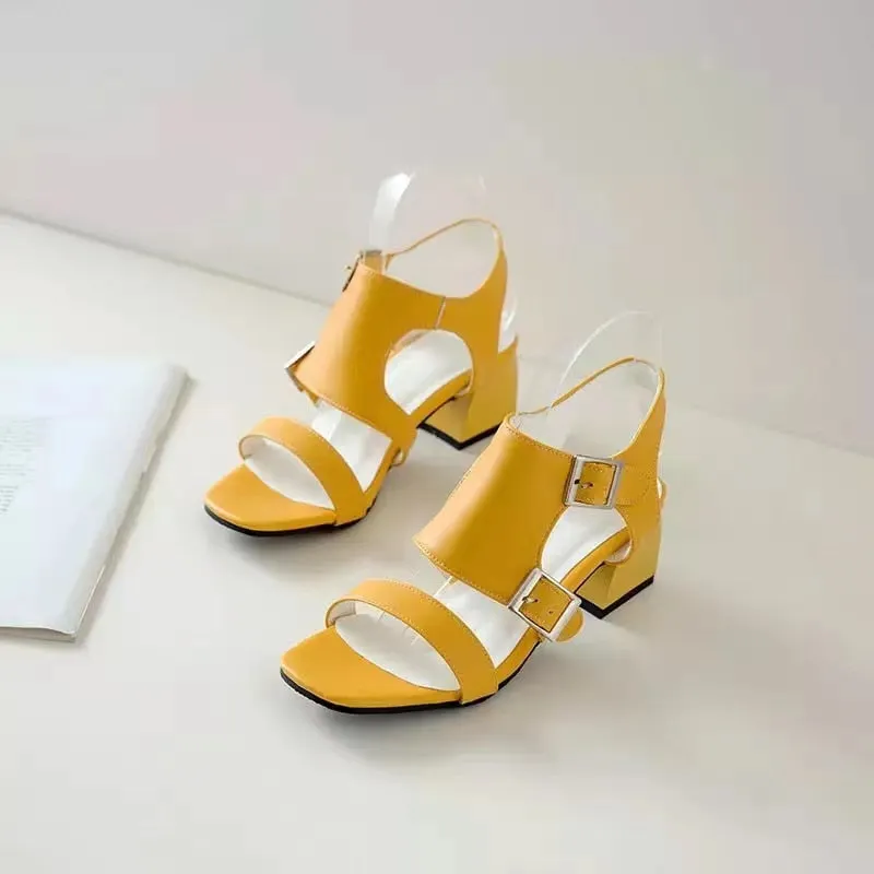 2022 Women Sandal Luxury Shoes Summer Open Toe Roman Med Trick Heels Slipper Designer Platform Dress Chaussure