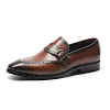 Mens Side Buckle Loafers Shoes