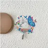 6pcs/set DIY Special-shaped Diamond Painting Wall-mounted Key Hook Kit (Sewing Machine)