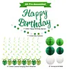 Birthday Decorations, NO DIY, Pre-Strung Happy Birthday Banner with Honeycomb Balls, Hanging Swirls, Circle Dots Garland, Happy Birthday Party Decorations for Women Men Boys Girls (Green)