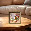 Diamond Painting Wooden Double-Sided Flowers Book Ornaments Kit with Photo Frame Desktop