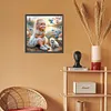 Diamond Painting-DIY Full Round Drill Girl And Dog