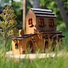 Original Handmade Wooden Fairy Tale House Night Light - Creative Desktop Ornament