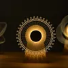USB Powered 3D Windmill Night Light Wooden Rotating Music Box Creative Gift Table Lamp Home Desktop Decoration