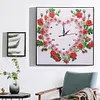 DIY Flower Special Shaped Diamond Painting Clock