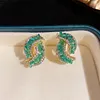 💖 49% Off -💕Fashion Cross Green Crystal Earrings