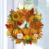 DIY Acrylic Special Shaped Diamond Painting Fall Wreath Ornament Hanging Kit