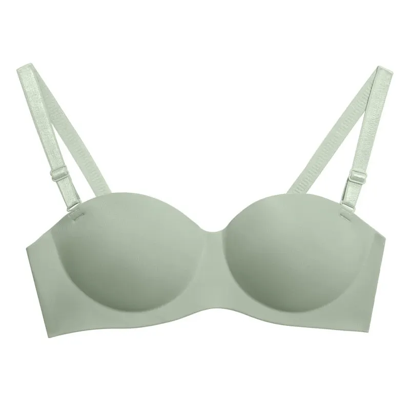 Seamless Push Up Bra Women Brassiere Sexy Underwear Wirefree Bralette Female Lingerie Intimates Bras Macaroon Solid Color