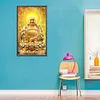 La Lumi&egrave;re De Bouddha Brille Partout Compl&egrave;te Rond Diamant Peinture 40X70CM