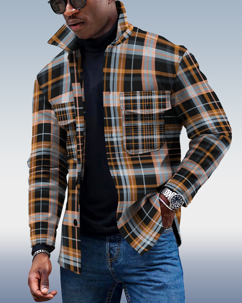 Men's Casual Geometric Pattern Jacket 022