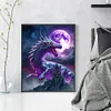 Castle And Dragon In Moonlight-11CT Stamped Cross Stitch 40*50cm/15.75*19.69in