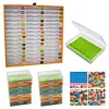 2-in-1 Diamond Art Storage Containers & Line-Up Tray, Upgrade Convex Point Bottom Design for Efficient Crafting DIY Diamond Art Accessories