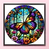 Butterfly - 14CT Counted Cross Stitch 40*40cm/15.75*15.75in(glass painting cross stitch)