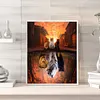 Three Cats Shadow - Full Embroidery 3 Strands 11CT Stamped Cross Stitch - 50*60CM - Large Size