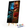 (Big Size)Flame Rose-Paint by Numbers Acrylic Painting 40*70CM