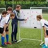 [US Local Warehouse] Mobile Double-Sided Soccer Coaching Board Height Adjustable Whiteboard with Wheels Dry Erase Board with Magnets Pen & Eraser for Coaches (Football)