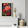 Poppy Flower - 11CT Stamped Cross Stitch - 40*55cm - Flower